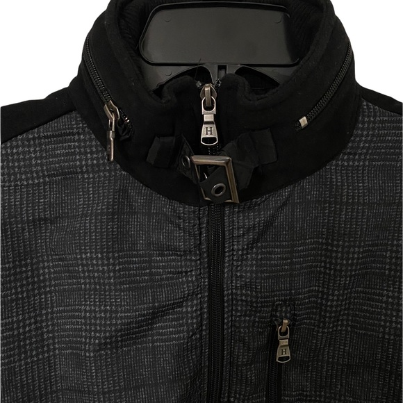 **LIKE NEW** TOMMY HILFIGER Blue & Black Bomber Jacket. Size M - Picture 3 of 7